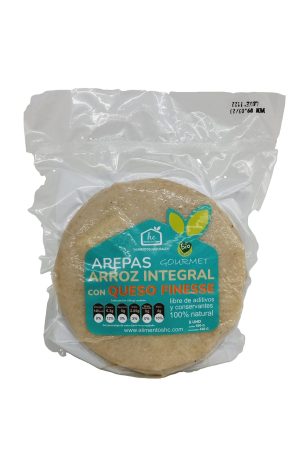 AREPA SIN GLUTEN DE ARROZ INTEGRAL GOURMET CON QUESO FINESS - HC X500GR X 5 UND