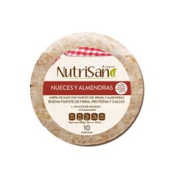 AREPAS NUTRISANO NUECES Y ALMENDRAS X10UND