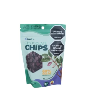 CHOCOLATE CHIPS AL 60% CACAO SANTANDEREANO X150GR SINUTRE