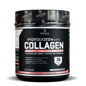 HIDROLYZED MULTICOLLAGEN STRAWBERRY LEMONADE  X490 GR SASCHA FITNESS