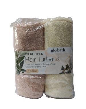 HAIR TURBANS MICROFIBER 2 PACK