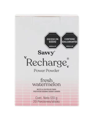 RECHARGE POWER POWDER FRESH WATERMELON X 120 GR SANDIA 20 STICKS SAVVY