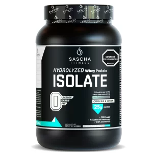 HYDROLYZED WHEY PROTEIN ISOLATE COOKIES & CREAM X2.11LB X986G SASCHA FITNESS