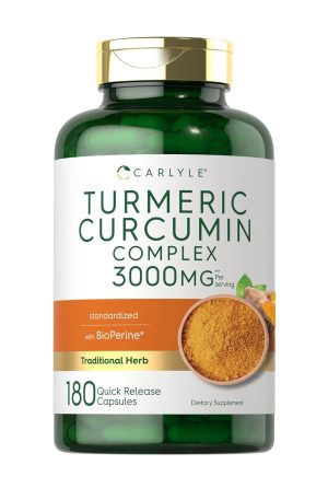TURMERIC CURCUMIN COMPLEX 3000MG CARLYLE X 180 CAPS