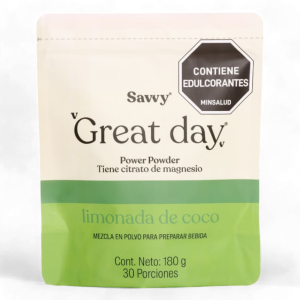 GREAT DAY POWER POWDER LIMONADA DE COCO X180GR SAVVY