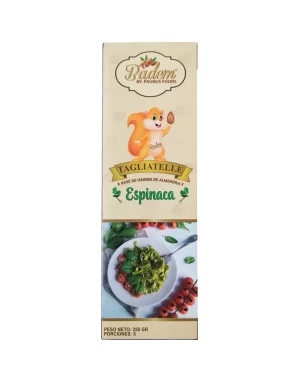 TAGLIATELLE A BASE DE HARINA DE ALMENDRA Y ESPINACA X 250GR BADEM