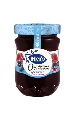 HERO ARANDANOS Y FRAMBUESAS X280G MERMELADA