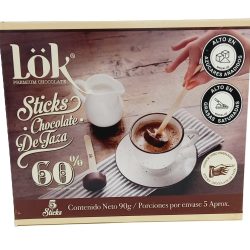 STICKS CHOCOLATE DE TAZA AL 60% LOK X90GR