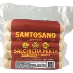 SALCHICHA DE PAVO MIXTA 250GR SANTOSANO