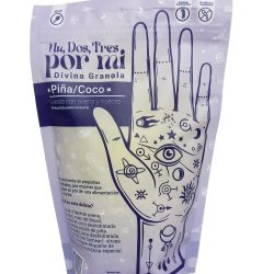 GRANOLA CON AVENA Y NUECES SABOR PIÑA COCO X400G UN DOS TRES POR MI DIVINA GRANOLA