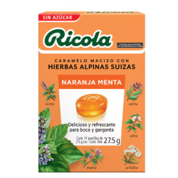 CARAMELO NARANJA MENTA 27 GR RICOLA